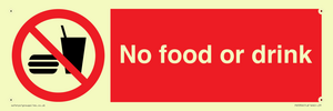 No food or drink
